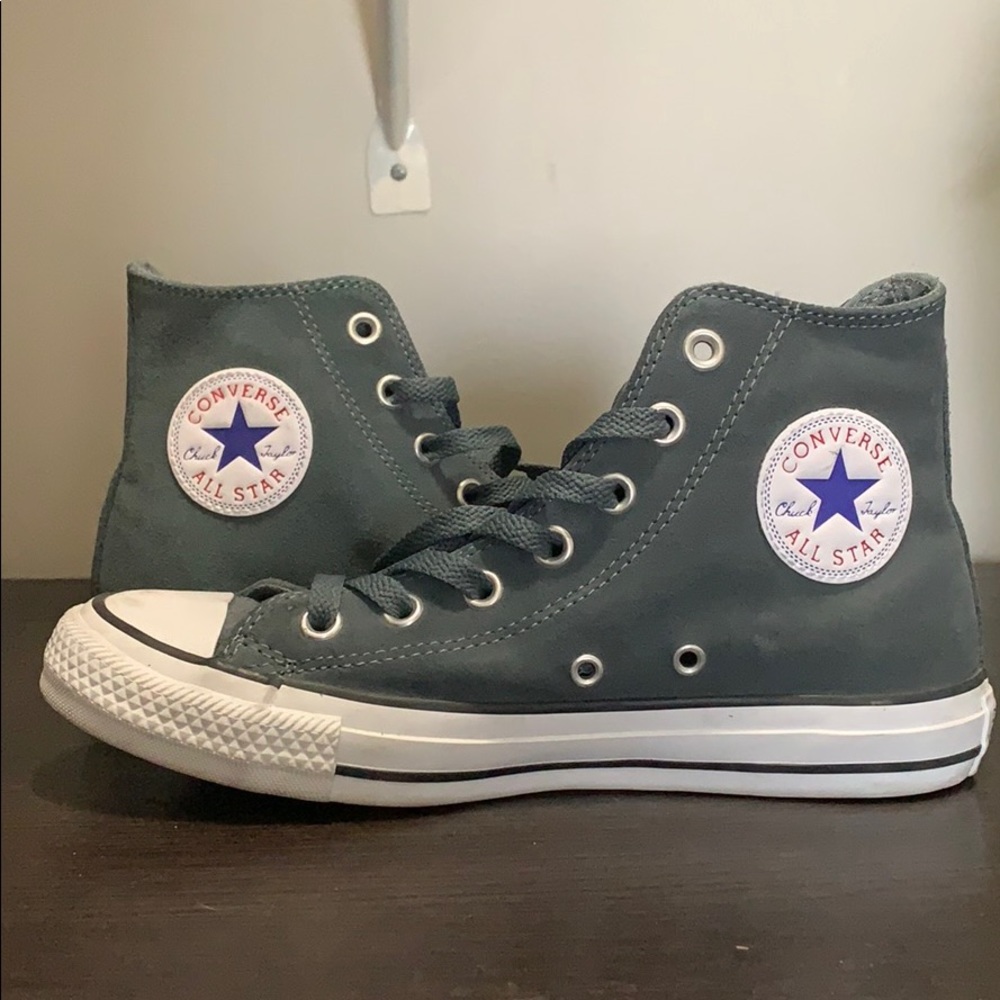 Converse High Top Dark Gray Suede